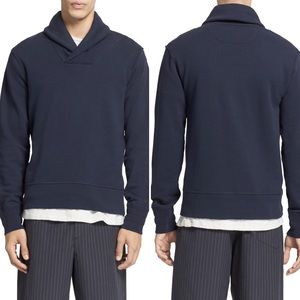 NWT rag & bone Devin Shawl Popover Navy Large